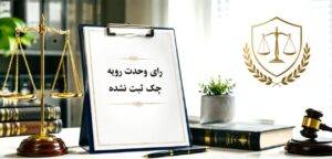 رای وحدت رویه چک ثبت نشده